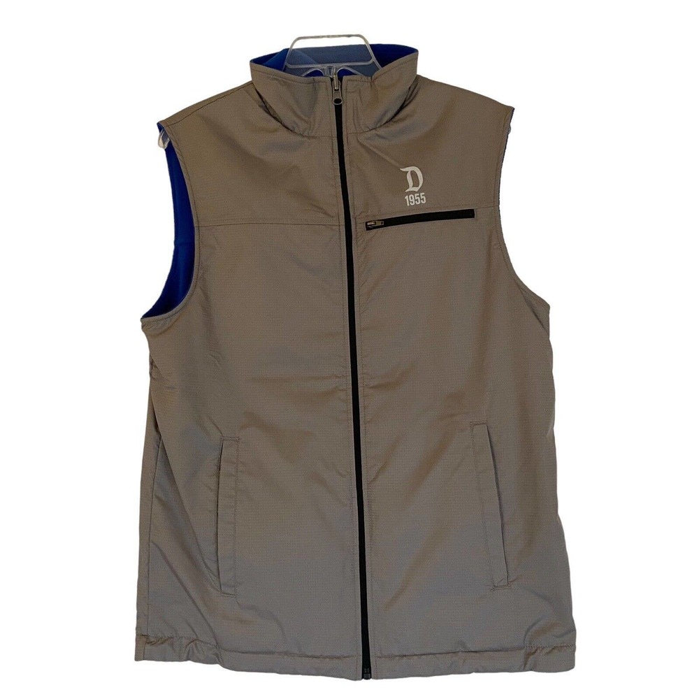 Disney Parks Men’s‎ Reversible Fleece￼ Vest Size S Gray Blue